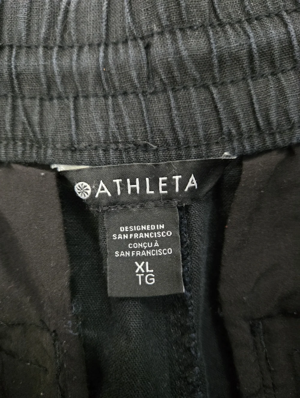 Athleta Women's Retreat Linen Jogger Pant Black Size XL Coastal Minimalist Beach - Picture 4 of 9